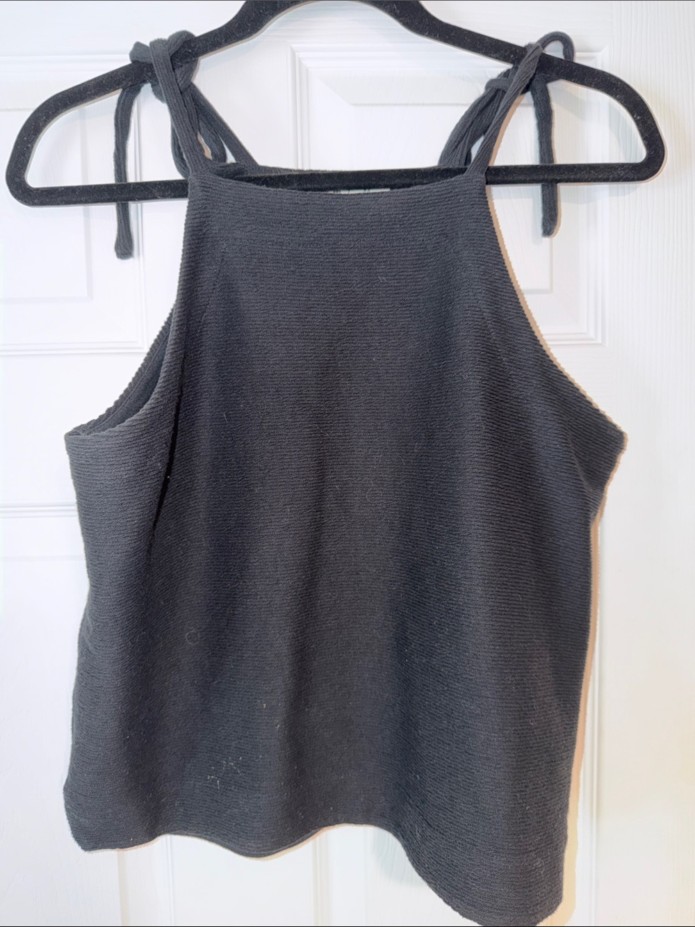 Madewell Black Tie-Shoulder Knit Tank